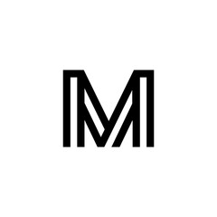 initial letter line stroke logo modern