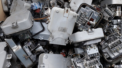 Old electrics meter pot