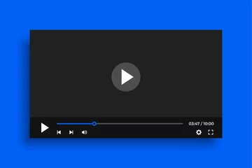 Foto op Plexiglas clean video player template with simple buttons © starlineart