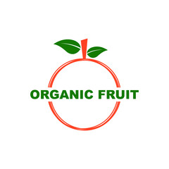 organic fruit orange vector logo