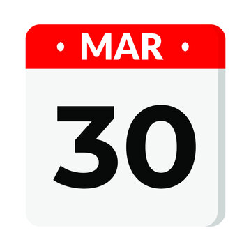 30 March caledar icon