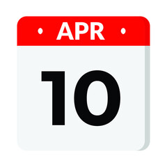 10 April date icon
