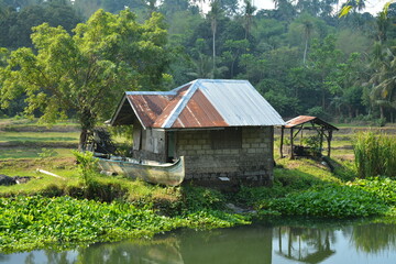 Fototapeta na wymiar Villa Jovita resort riverside farm house in Batangas, Philippines