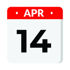 14 April date icon