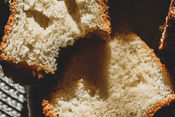Fototapeta premium Sweet Bread - homemade - Baked - Baking - Loaf - Food - Flour.