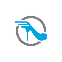 Fast Shoes logo design concept vector template, Icon symbol, Design creative