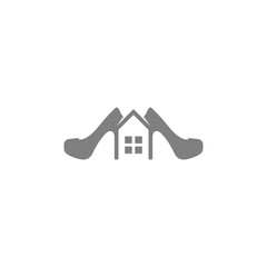 Shoes with Home logo design concept vector template, Icon symbol, Design creative