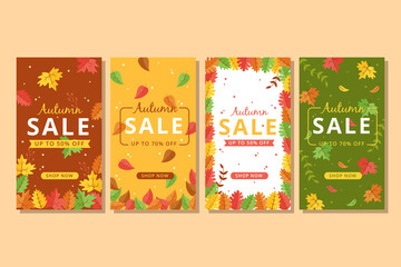 Colorful autumn sale banner