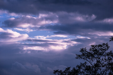The wonderful landscape of sunset and clouds.