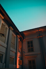 Side of a colonial building