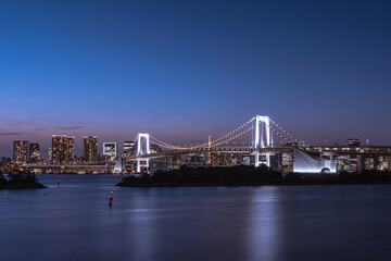 Fototapeta na wymiar Night cityscape of Tokyo