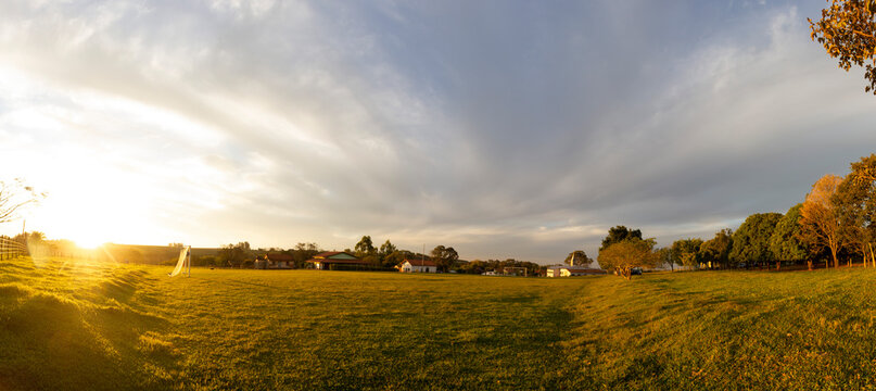 panorama sunset over the field © EDBS