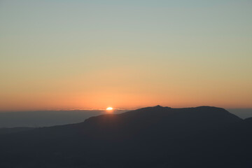 Sunrise in the Mountains in Brazil