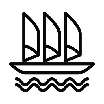 recommend clip art: sailing boat icon or logo in  outline
                    