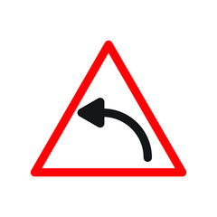 left hand curve icon design