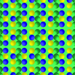Abstract seamless pattern  with many colored balls. Geometric pattern with circles or balls. 3D Colorful Balls, Multicolored Background Template for wallpaper, banner, poster.