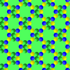 Abstract seamless pattern  with many colored balls. Geometric pattern with circles or balls. 3D Colorful Balls, Multicolored Background Template for wallpaper, banner, poster.