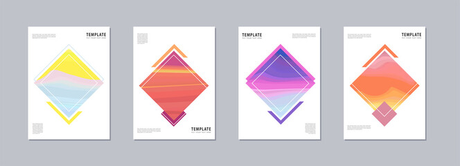 Artistic covers or poster design. Creative colours backgrounds.