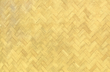 Bamboo weaving texture background, pattern of woven rattan mat in vintage style.