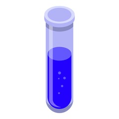 Test tube molecular cuisine icon. Isometric of test tube molecular cuisine vector icon for web design isolated on white background