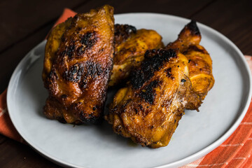 delicious homemade chicken inasal or lechon manok. favorite dish of Filipinos