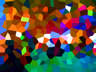 Illustration of Pixels pattern with various bright colors creates an pixelated pattern style.