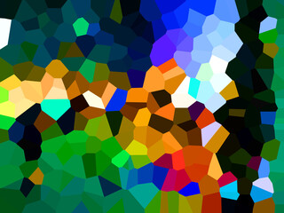 Illustration of Pixels pattern with various bright colors creates an pixelated pattern style.