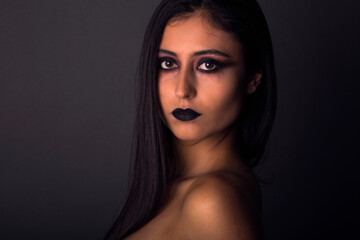 Fototapeta premium Halloween make up shot in the studio
