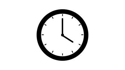 Isolated clock design on white background