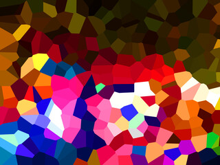 Illustration of Pixels pattern with various bright colors creates an pixelated pattern style.