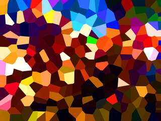 Illustration of Pixels pattern with various bright colors creates an pixelated pattern style.