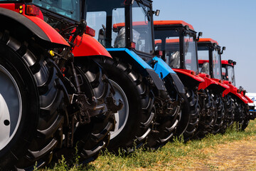 Agricultural tractors on a farm	
 - obrazy, fototapety, plakaty