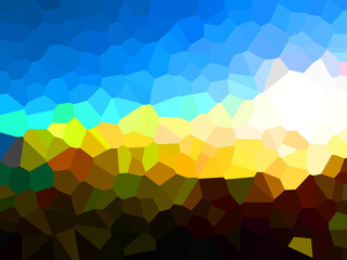 Illustration of Pixels pattern with various bright colors creates an pixelated pattern style.