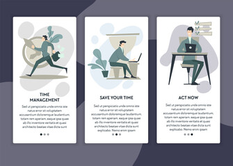 Time management and productivity booster, website pages samples