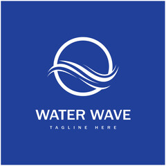 Water wave logo icon illustration