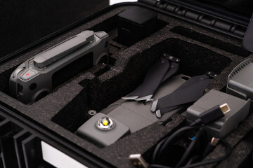Case with drone and equipment