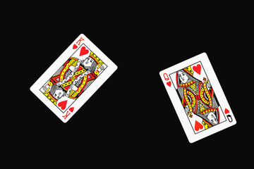 トランプ　ハート　キング　クイーン　素材