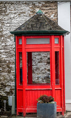 Red telephone booth in New Zealand, Arrowtown - 374451193