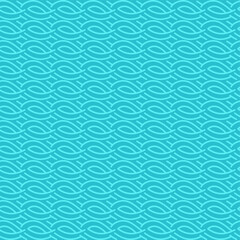 Seamless wavy vector pattern - swirl or curl decoration - vector background
