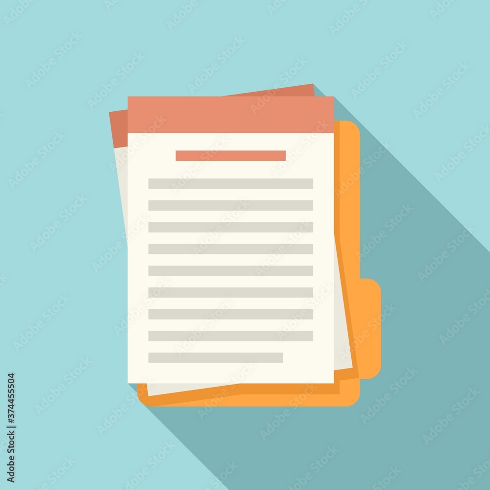 Poster summary folder icon. flat illustration of summary folder vector icon for web design