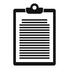 Summary icon. Simple illustration of summary vector icon for web design isolated on white background