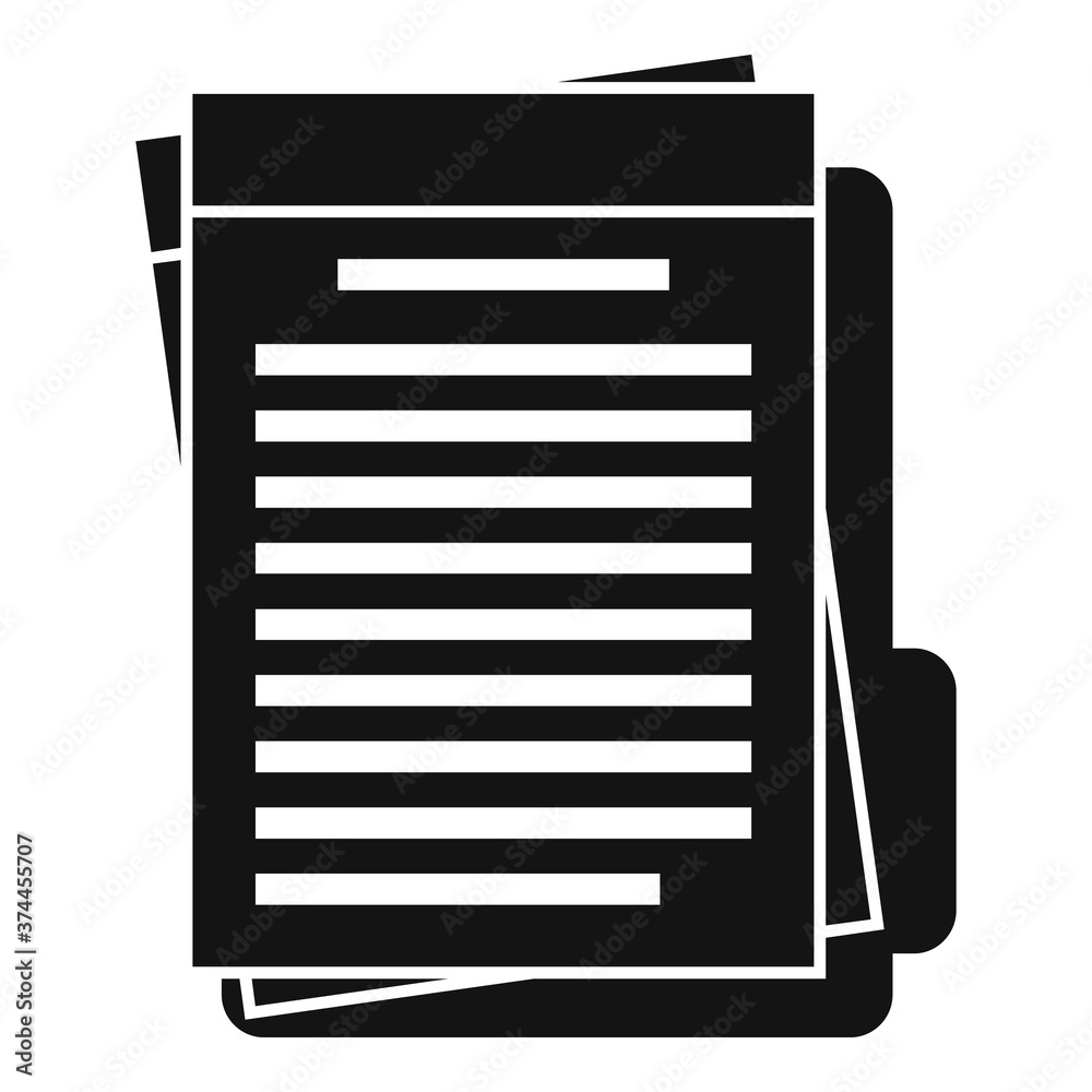 Poster summary folder icon. simple illustration of summary folder vector icon for web design isolated on wh