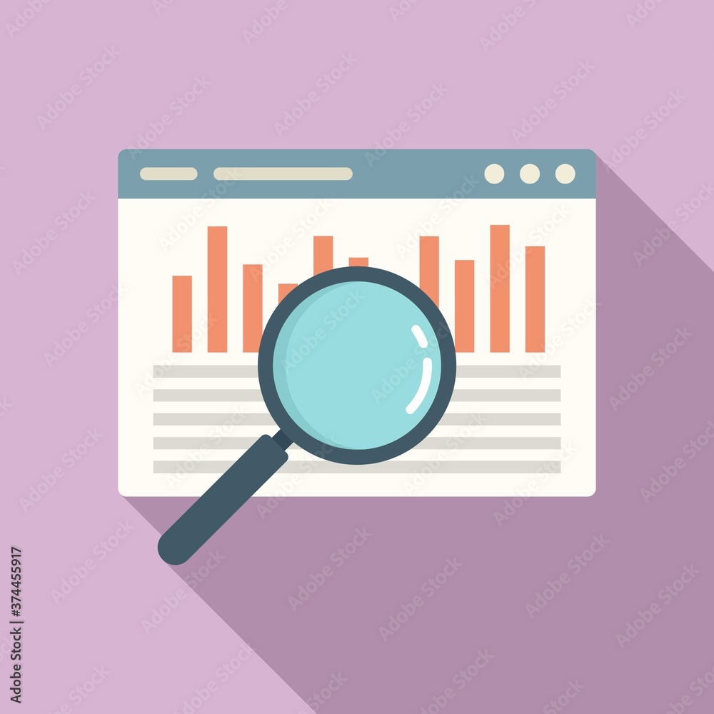 Poster web audit icon. flat illustration of web audit vector icon for web design