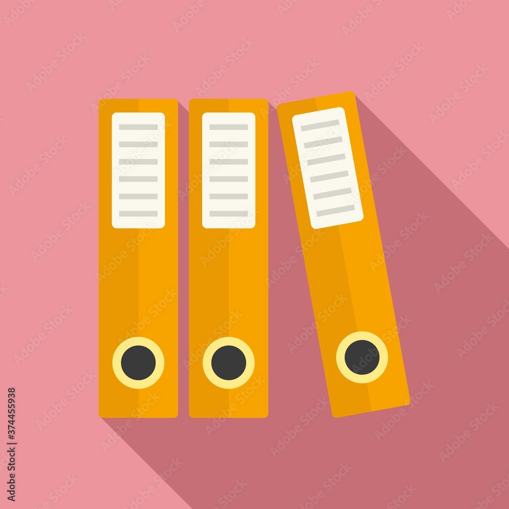 Sticker Audit folder icon. Flat illustration of audit folder vector icon for web design