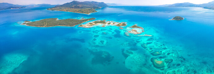 Fototapeta na wymiar Impressive Lichadonisia, the Greek Bahamas, in North Euboea, Greece.