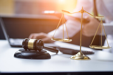 Female lawyer or judge consult having team meeting with client, Law and Legal services concept