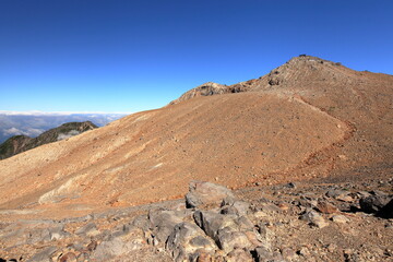 【長野県・岐阜県】御嶽山 王滝頂上から剣ヶ峰の景色