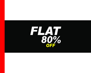 black vwctor banner flat 80% off