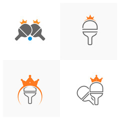 Set of Table Tennis logo design concepts. Sport labels vector illustration for ping pong club