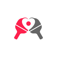 Table Tennis logo design concepts. Sport labels vector illustration for ping pong club